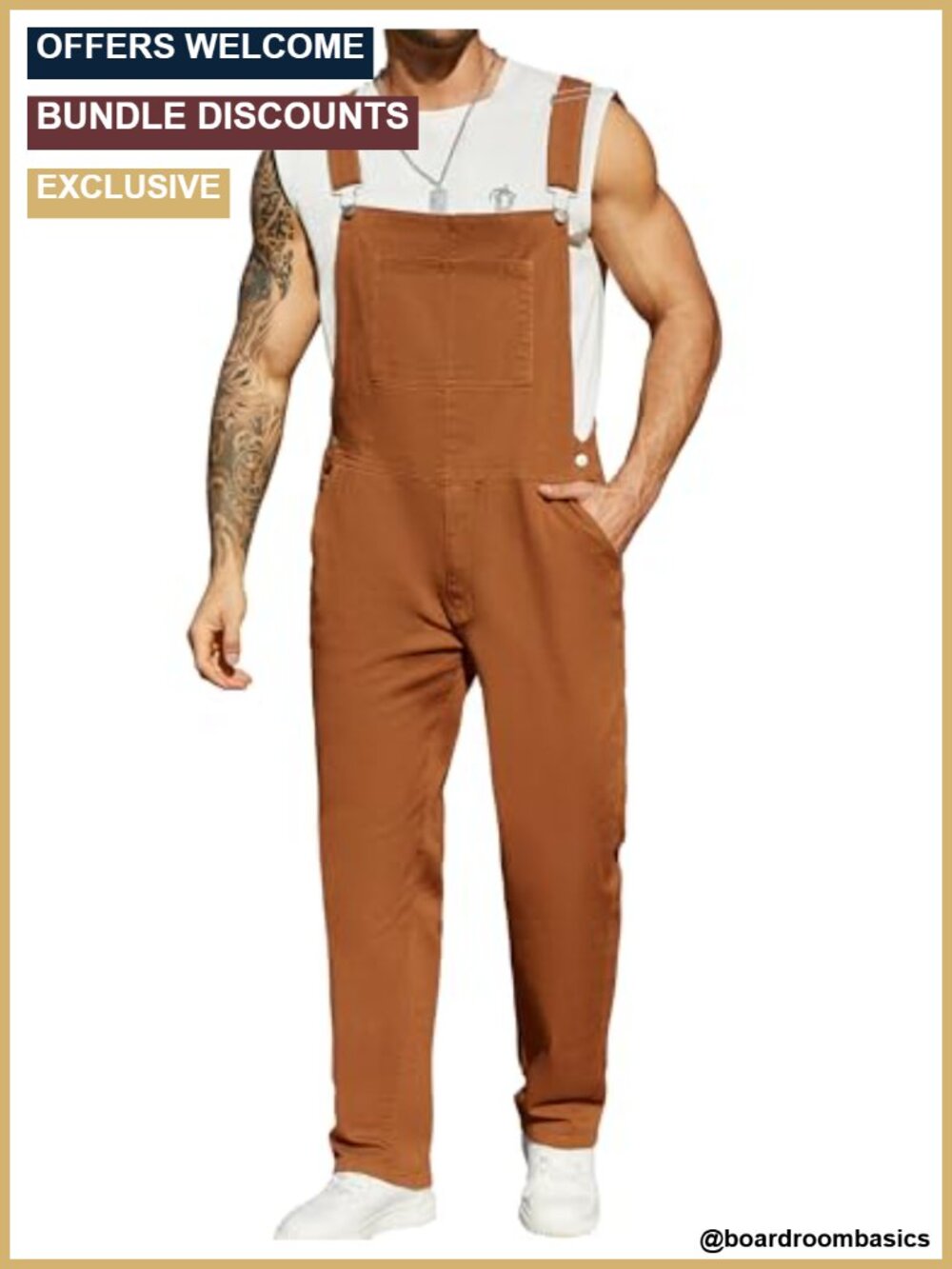 Men's Overalls Jumpsuit Bib Coveralls Work Utility Romper Cotton Spandex